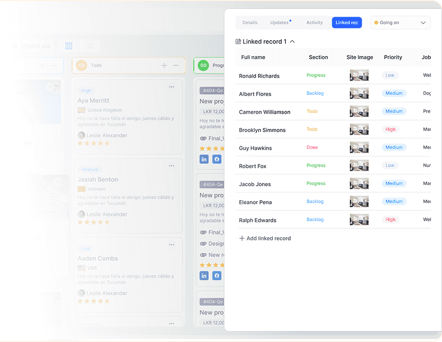 Two-Way Connected Boards and Activity Tracking Dashboard in Trello